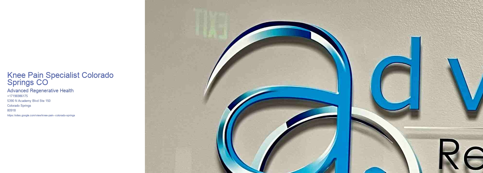 Knee Pain Specialist Colorado Springs CO